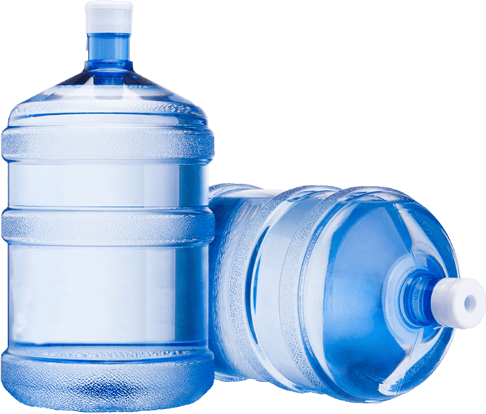 Botellón de agua pura con salpicaduras